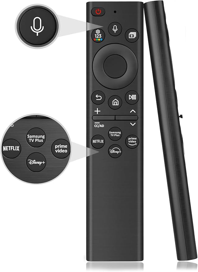 New Replacement Voice Remote Control for Samsung TV, Compatible for All Samsung TV Crystal UHD/Neo QLED/OLED/The Frame 4K 8K TVs