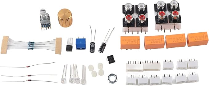 Switching Relay Audio Input Audio Input Switch Module, 4 Way AudioSwitch Board Switch Module,4 Way AudioSwitch Board Kit,Audio Input Switch Relay Module DIY Switching Board 4