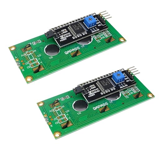 HiLetgo 2pcs HD44780 IIC I2C1602 LCD Display with IIC I2C TWI SPI Serial Interface Adapter 1602 LCD Display Blue Backlight for Arduino