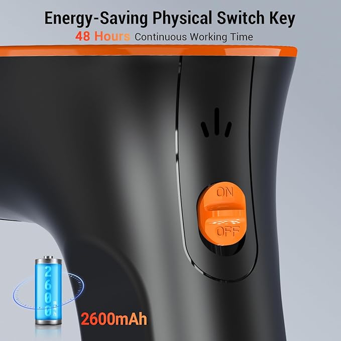 Tera Barcode Scanner Wireless with Screen: Pro Version 1D 2D QR with Digital Setting Keypad Power Switch Charging Cradle Works with Bluetooth 2.4G Wireless Bar Code Reader HW0015 Orange