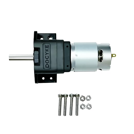 DC Planet Gear Motor(550KG.CM) 6v12V18V24v 200W High Torque Mini Metal Reduction Geared Motor for DIY Robot Rotating Table Door Lock Curtain Machine Gear Reducer Combo