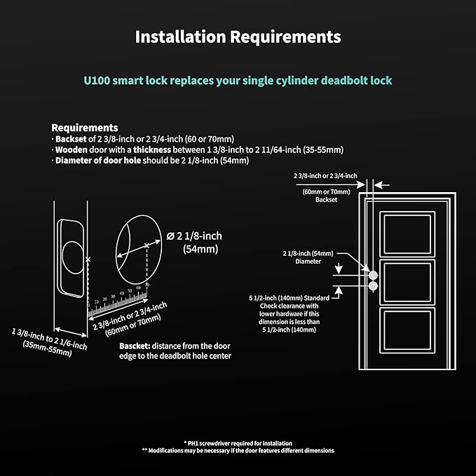 Aqara Smart Lock U100, Fingerprint Keyless Entry Door Lock with Apple Home Key, Touchscreen Keypad, Bluetooth Electronic Deadbolt, IP65 Weatherproof, Supports Apple HomeKit, Alexa, Google, IFTTT, Gray