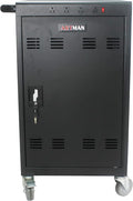 Thetilsy 35 Device Mobile Charging Station for Laptops/Tablets/iPads/Chromebooks,35 Bay Lockable Charging Cabinet with Power Strip for Classroom,School Charging Carts with Casters(Black)