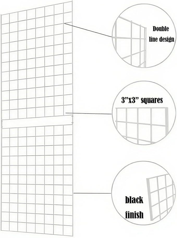 7RiversART Grid Wall Commercial Grade Gridwall Panels – Heavy Duty Grid Panel for Any Retail Display Wall Grid 2' Width x 6' Height, White (Pack of 1) Easily Portable