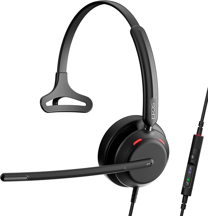 EPOS Impact 730 Mono Wired USB C and USB A Headset with Noise-Canceling Mic, in-Line Controls, High-Performance Audio, Comfortable Fit for Business Calls, Work from Home & Office Use