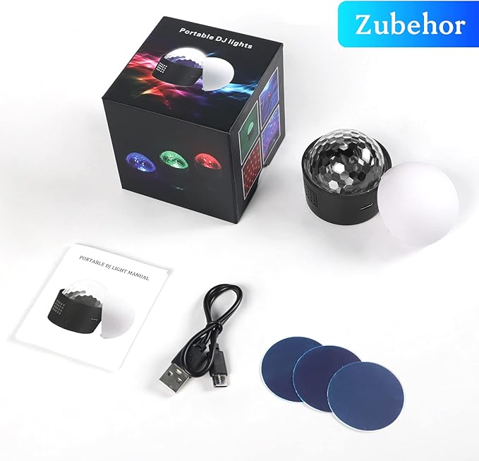 4-Pack Wiwreenm Mini Disco Ball Sound Activated Night Lights Projector for Kids,Halloween,Disco Decoration for Car/Parties