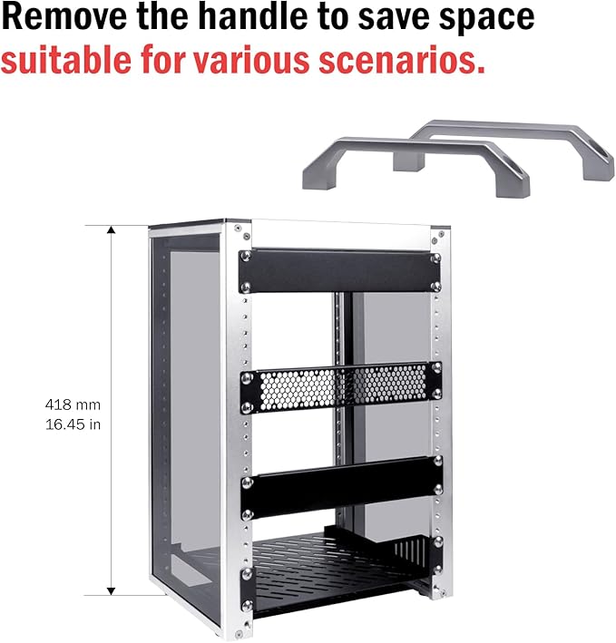 GeeekPi 8U Server Cabinet, 10 inch Server Rack for Network, Servers, Audio, and Video Equipment, DeskPi RackMate T1 Rackmount, 7.87 inch Depth