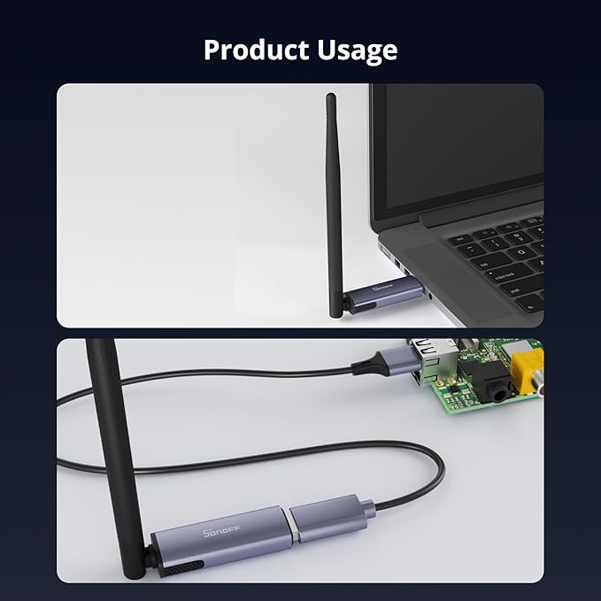 SONOFF Zigbee 3.0 USB Dongle Plus MG24, Zigbee Gateway with EFR32MG24, Thread & Zigbee USB Stick, Zigbee Controller for Home Assistant or Zigbee2MQTT