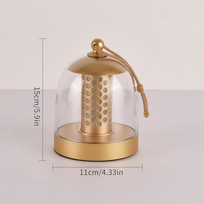MKLK Camping Lantern, IPX4 Waterproof Touch Control LED Night Light, USB Rechargeable & Long Lasting Battery, Portable Hanging Tent Lamp for Outdoor Camping Hiking Backpacking,Yellow Gold