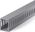 ZhiYo H1.6in W1.2in Professional Server Rack Cable Management Raceway, 99in (6X L16.5in) Cable Raceway Kit, Electrically Safe PVC Open Slot Wire Raceway for Under Desk/Computer/Network Cords, Grey