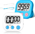 ZILLEEN Classroom Timer for Kids Teachers 2 Pack Digital Timers, Blue & White