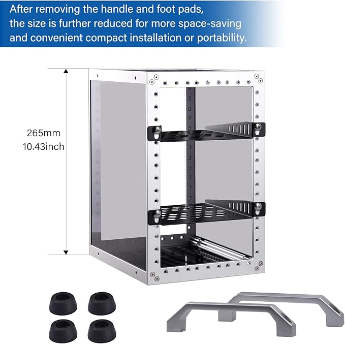 GeeekPi DeskPi RackMate TT Mini Server Cabinet for Mini PC, Network, Servers, Audio, and Video Equipment