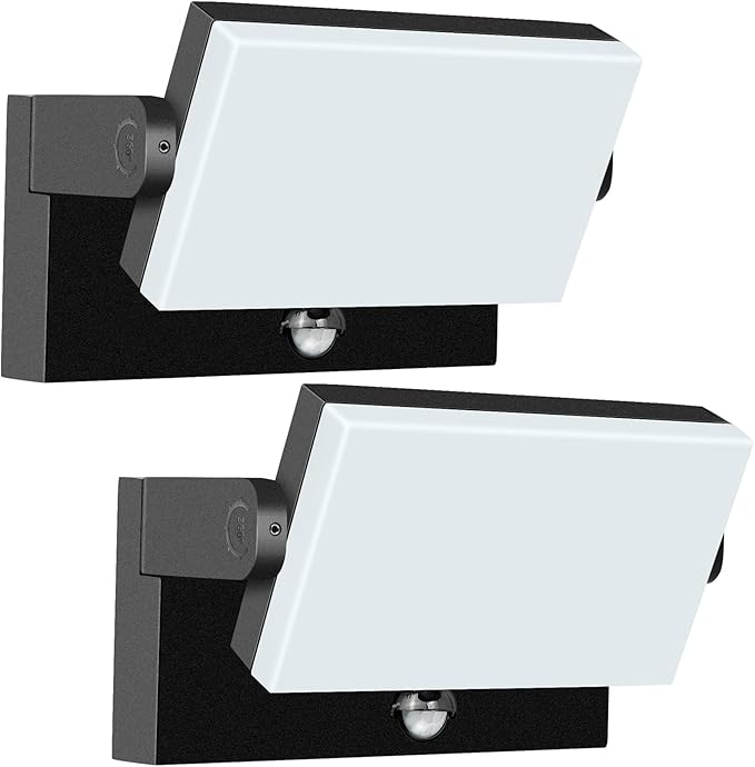 rosykite 40W LED Wall Pack Lights Outdoor Motion Sensor,360 °Rotation 5000K 6000K 4000K Selectable Exterior Flood Lighting Fixture Sconce for Porch Garage Patio