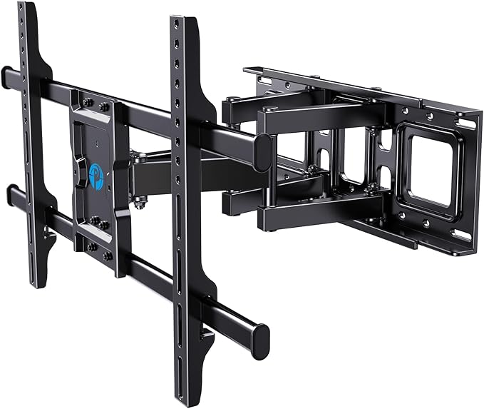 Pipishell Full Motion TV Wall Mount for Most 37-84 Inch TVs up to 132lbs, Wall Mount TV Bracket Articulating Swivel Tilt Extension Leveling Max VESA 600x400mm Fits 12/16" Wood Stud, PILFK1