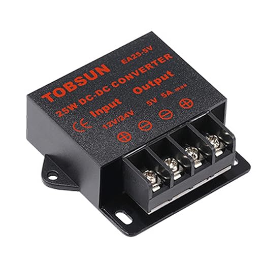 MGGi DC/DC 12V 24V to 5V 5A 25W Voltage Reducer Converter Regulator, Step Down Converter Regulator DC to DC Waterproof Power Supply Module Buck Transformer