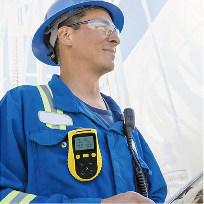 ATO Handheld Multi Gas Detector, CO, H2S, O2, LEL, 4 Gas Monitor, with Sound, Light and Vibration Alarms (Without Data Logging)