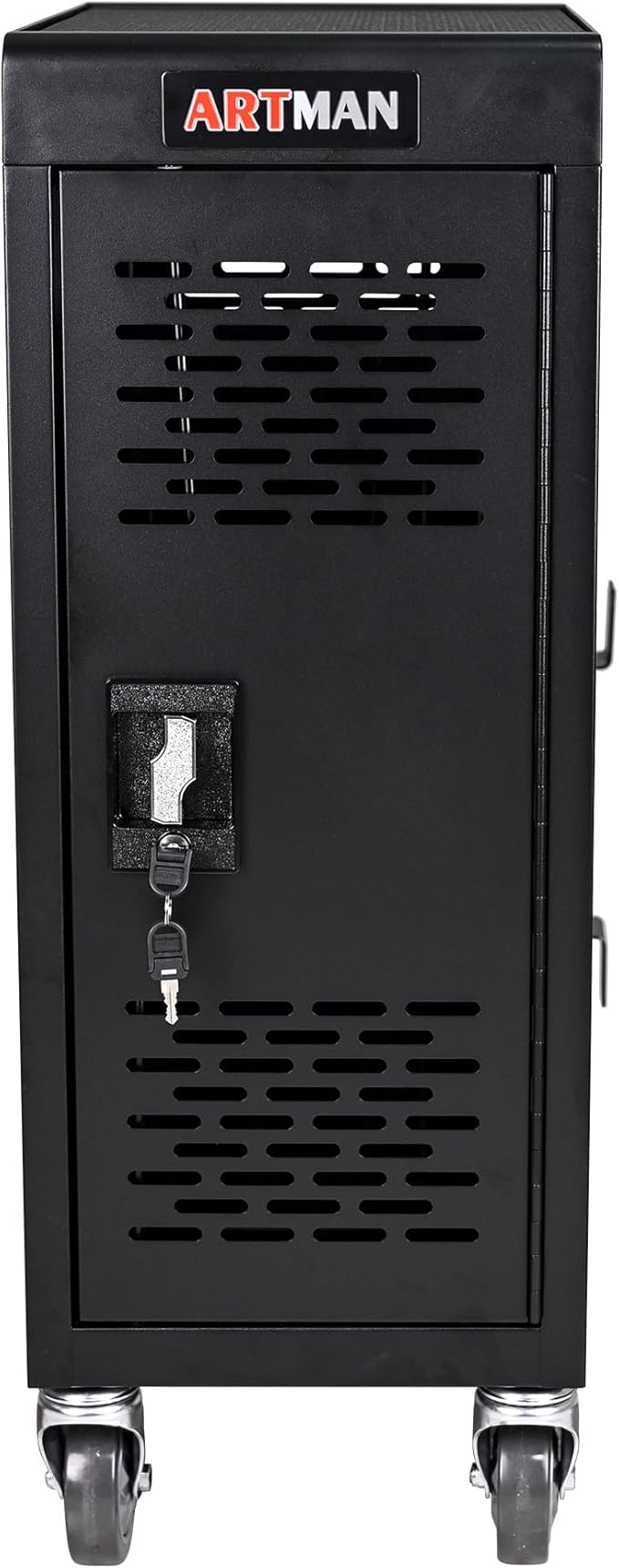16 Device Mobile Charging Station for Laptops/Tablets/iPads/Chromebooks,16 Bay Lockable Charging Cabinet with Cable Management & Power Strip Included, Laptop & Tablet Storage Carts,Easy Assembly