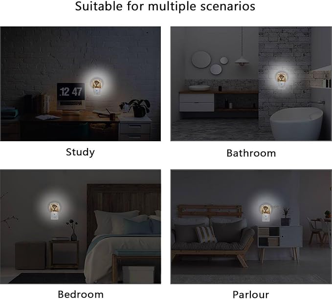 Pigsaly Led Night Light Thanksgiving Cute Turkey Autumn Pumpkins Carrots Wildflowers Night Light Plug in Wall Lamp Smart Dusk to Dawn Sensor Nightlight Led Lamp Energy Saving Lights Gift for Kids Ro