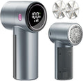 Fabric Shaver, Rechargeable Lint Shaver with Digital Display, 3-Speeds Sweater Shaver with 6-Leaf Blades, Electric Portable Lint Remover to Remove Pilling for Clothes, Furniture, Couch, Blanket