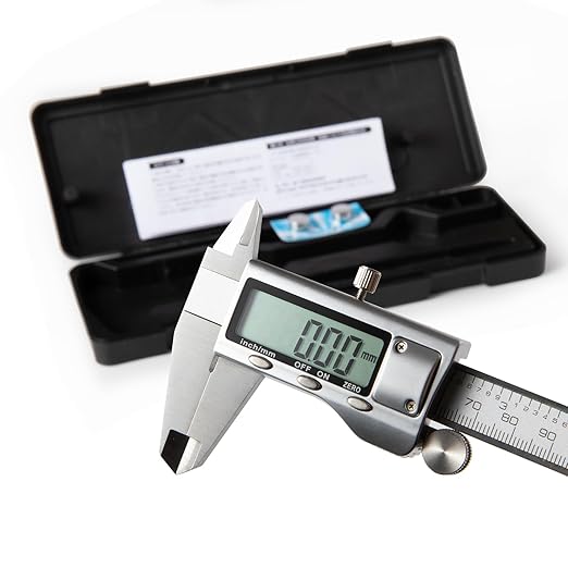 SCITOOLS All-Metal Digital Caliper 0-6" Measuring Tool, Micrometer Caliper with Auto-Off Feature, Interchangeable Between inches and millimeters for DIY/Household and 3D Printing
