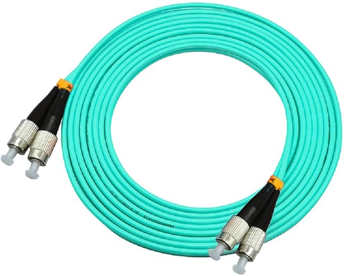 Jeirdus 2Meters 6ft Duplex 50/125 10G OM3 Multi-Mode Fiber Optic Cable Jumper - FC to FC Optical Patch Cord