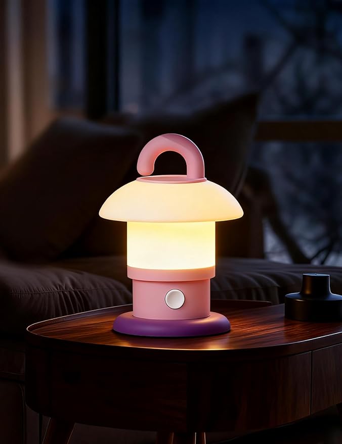 Sgohevn LED Night Light for Bedroom - Tap Control Table Lamp with 3 Brightness Levels, USB Rechargeable & Battery Powered Bedside Lamp for Kids and Nursery Christmas Gifts for Birthday