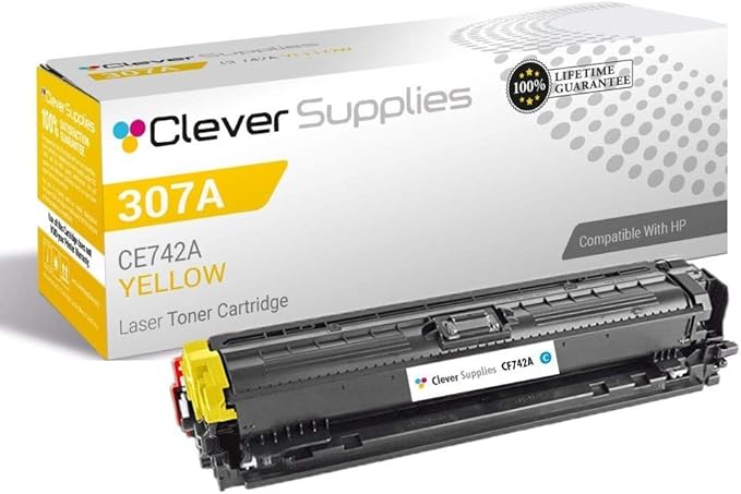 CS Replacement Toner Cartridge Compatible with HP CP5225n CE742A Yellow