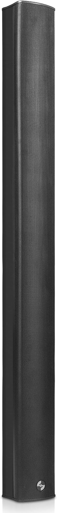 Sound Town Weatherproof Compact Aluminum Line Array Column Speaker with Wall Mount Bracket, 10 x 3 Woofers, 6 x 1.2 Dome Tweeters, Black, for Church, Indoor & Outdoor Installation (CARPO-M106B)