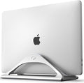 HumanCentric Vertical Laptop Stand for Desks in Silver Color, Upright Adjustable Holder to Dock Apple MacBook Stand, and Other Laptops to Organize Work & Home Office, Automatic Grip