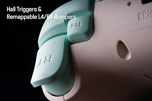 8Bitdo Ultimate 2C Hall Effect Joysticks and Hall Triggers Wireless Controller for Windows PC and Android, with Remappable L4/R4 Bumpers, Turbo function & Rumble vibration (Mint)