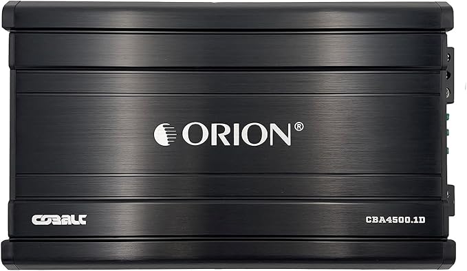 Orion Cobalt CBA4500.1D Monoblock 1-Channel Class D Amplifier for Car Subwoofer, 4500W, 1/2/4 Ohm Stable, Adjustable Low Pass & Subsonic Filter with Bass Boost, MOSFET Power Supply, Bass Knob Included