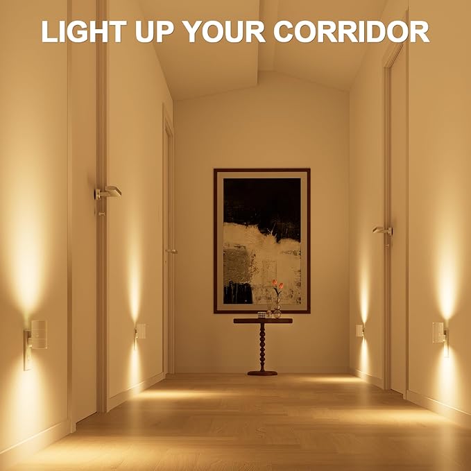 NIORSUN Night Lights Plug into Wall, Dimmable with 3 Color Modes & Auto On/Off Sensor, Ultra-Slim Nightlight for Hallway, Bathroom, Bedroom, Nursery, Kitchen (10 Pack, White)