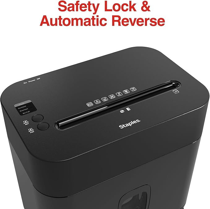 Staples 12-Sheet Micro-Cut Shredder – Compact High-Security Shredding for Home & Office