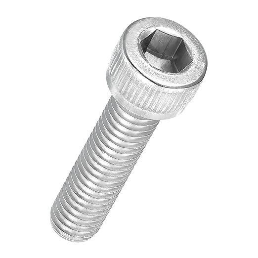 Kozelo 50pcs Socket Head Cap Screws - [M6-1 x 25mm] 304 Stainless Steel Allen Socket Drive for Electrical Motor 3D Printing Fan Engine Replacement Use, Silver