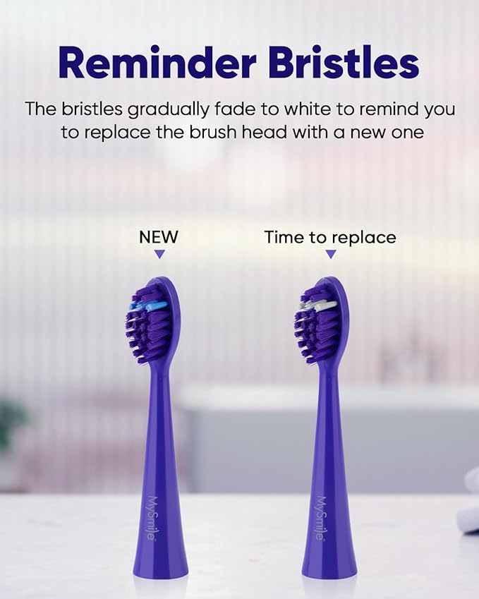 MySmile DY156 Electric Toothbrush for Adults, Rechargeable Sonic Battery Toothbrush Portable with 3 Brush Heads, 2 Mins 5 Modes Smart Timer, 45000VPM, One Charge for 60 Days