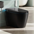 WANSID Black Smart Toilet with Bidet Built In, Auto Open/Close Lid, Heated Seat, Warm Wash & Dryer, Night Light, Soft-Close,Modern Elongated Tankless One Piece Toilets, 1.28 GPF