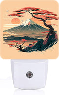 FSHVQKD Mount Fuji Night Light,Plug-in Night Lights with Dusk to Dawn Sensor for Stairway,Hallway,Bedroom Sleep Friendly Ideal for Women/Girls/Boys Gift,0.5w