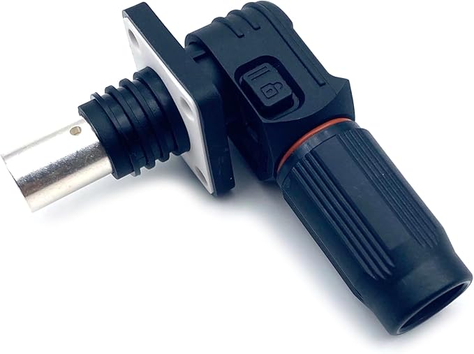 1 Set Battery Energy Storage Connector, 100A High Current Connectors Quick Plug Terminal Black Right Angle Plug and Socket IP67 Waterproof Power Adapter Crimping 16mm² Wiring (1000V)