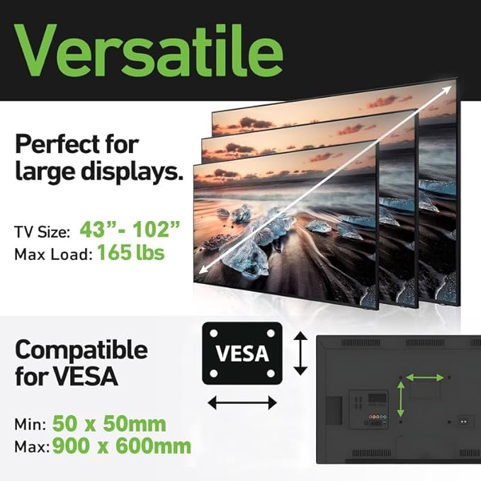 Ultra Slim Flush TV Wall Mount Bracket for VIZIO 4K Smart V4K65M 65Inch - 1.2" Low Profile, Industrial Grade 165lbs, Easy Installation