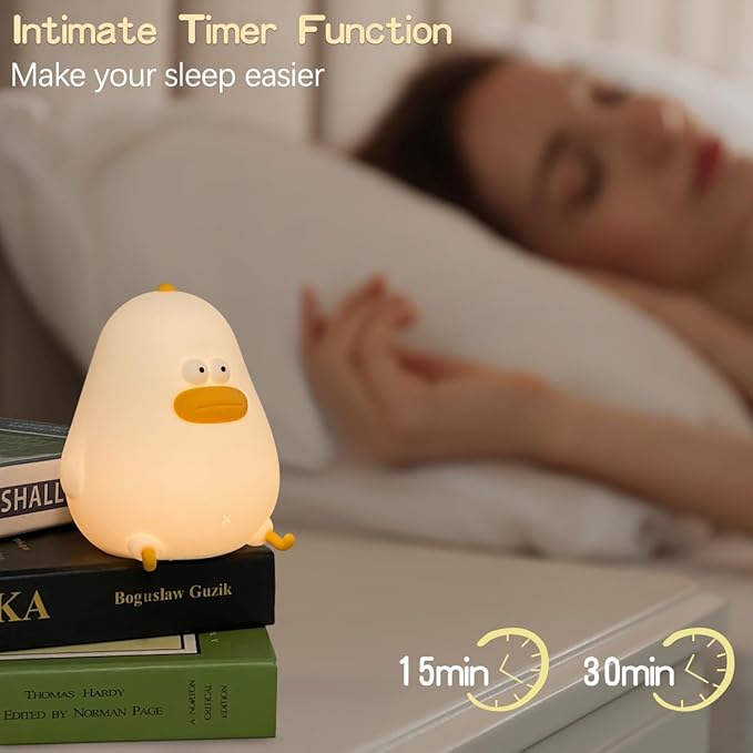 LEDHOLYT Night Light for Kids, Cute Silicone Nursery Chick Lamp for Baby and Toddler, Animal Night Light for Boys and Girls, Squishy Bedside Lamp for Kids Room