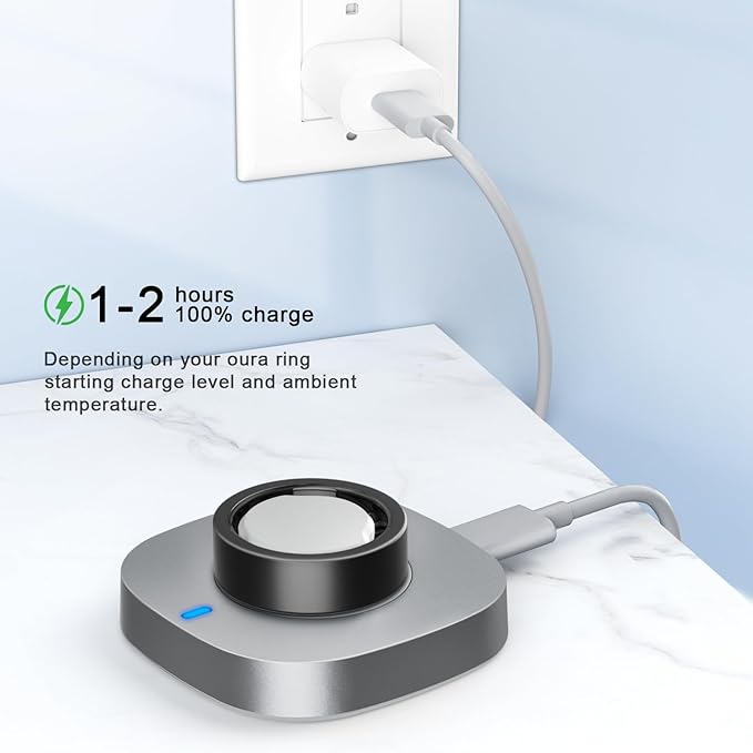 ZOOROO Charger Compatible with Oura Ring Gen 3 Size 11, Fast Charging Dock with USB-C Cable