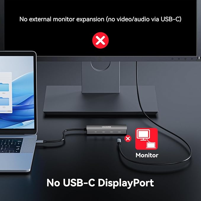 VANGREE USB C Hub, 3 USB 3.2 Gen 2 Ports with 10Gbps, 4K@60Hz HDMI, 100W Power Delivery, 3 USB-A 3.0 Ports, USB C Splitter Multiport Adapter Extender for MacBook Pro/Air, iPad Pro, Mac mini and More