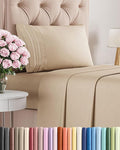 Twin Size 3 Piece Sheet Set - Comfy Breathable & Cooling Bed Sheets Set - Hotel Luxury Bedding for Women, Men, Kids, Teens, Boys & Girls - Deep Pockets, Ultra-Soft and Wrinkle Free - Oeko-Tex - Cream