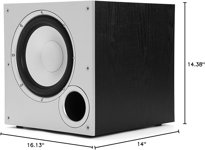 Polk Audio PSW10 10" Powered Subwoofer Home Audio – Power Port Tech, Up to 100 Watts, Big Bass in Compact Design, Easy Setup with Home Theater, Timbre-Matched with Monitor & T-Series Polk Speakers