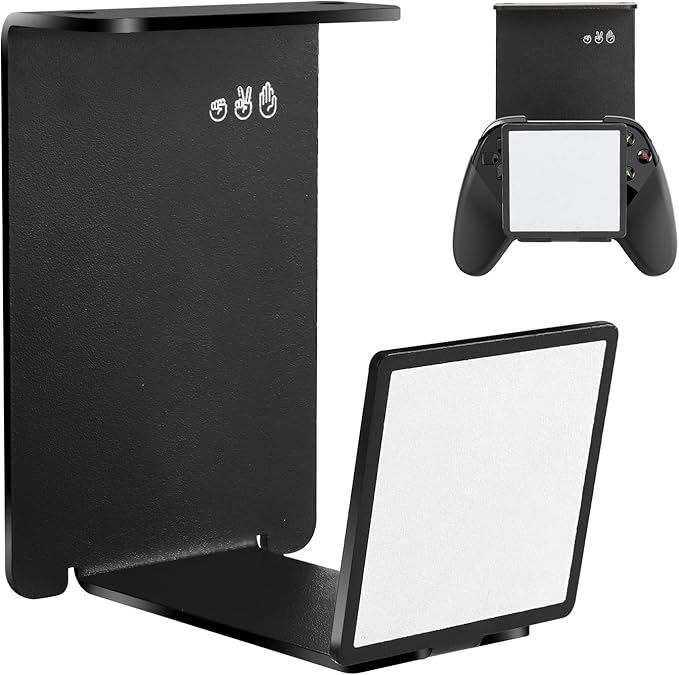 VKheroKV HC128 Headphone Holder Hanger for Desk, Include Adhesive Strips, Universal Headset Stand for PS4/PS5/Xbox/PC/Mac/Headphones Game Controller Hanger (Square)