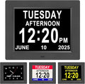 Jaihonda Clock with Date and Time for Elderly Dementia Clock for Seniors 12 Alram Option Large Display Large Number Digital Calendar Day Alzheimers Clocks for Seniors