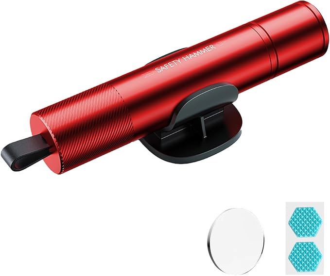 MOTORBUDDY Window Breaker Seatbelt Cutter, Car Window Breaker Tool, Emergency Glass Breaker and Auto Escape Tool，Car Accessories for Women