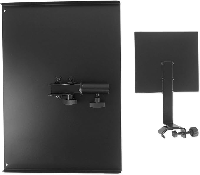 Rockville RLS68 Dual-Tray Laptop/Tablet Stand, Adjustable Height 30-51", Foldable, Portable, for DJs, Presenters, and Musicians