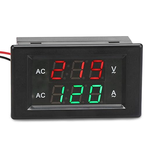 DROK Volt Amp Meter 2pcs, AC 500V 200A Digital Voltmeter Ammeter Panel, 0.39 Inches LED 2in1 Multimeter, 2-Wire Voltage Amperage Tester Gauge with Current Transformer