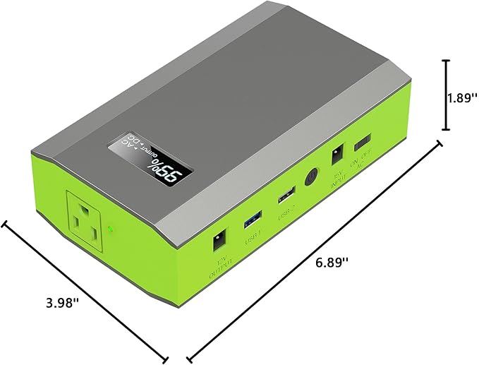 ZeroKor Portable Power Bank with AC Outlet, 65W 110V External Battery Pack 23400mAh Portable Laptop Charger Portable Power Source Backup for Outdoor Tent Camping Home Office Smart Devices -Green